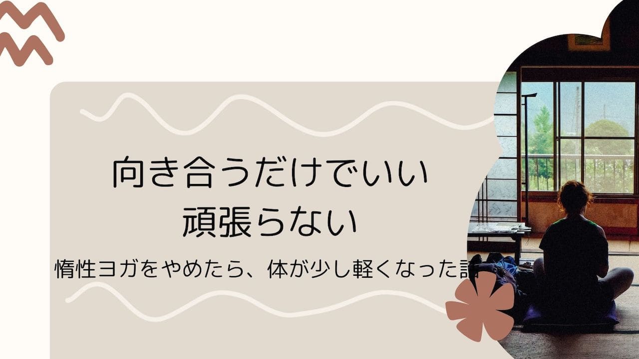 惰性ヨガやめました